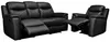 Vente-unique - EVASION Sofa and armchair set Leder Schwarz - B 96 cm x H 100 cm x L 205 cm95 cm Bild 5