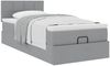 vidaXL Ottoman-Bett mit Matratze Hellgrau 90x190 cm Stoff 3311421 Bild 5