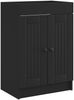 vidaXL Badezimmermöbel-Set Schwarz 56 x 37,5 x 81 cm Holzwerkstoff 3404185 Bild 4