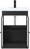 vidaXL Badezimmermöbel-Set Schwarz 56 x 37,5 x 81 cm Holzwerkstoff 3404185 Bild 3