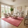 Gabbeh Teppich - Softy - Uni 150 x 150 cm - rosa - quadratisch Bild 2