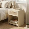 VASAGLE Nachttisch, 2er Set, Boho-Stil, Beistelltisch, mit Schublade in Rattan-Optik, beige Bild 3