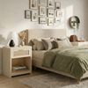VASAGLE Nachttisch, 2er Set, Boho-Stil, Beistelltisch, mit Schublade in Rattan-Optik, beige Bild 2