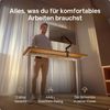 Desktronic HomeOne Elektrisch höhenverstellbarer Schreibtisch 140x70cm Weiß/Eiche mit Memory-Funktion, Anti-Kollisions Technologie, USB-A und USB-C-Ladeanschlüssen Bild 2