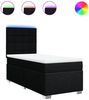 vidaXL Boxspringbett mit Matratze Schwarz 80x200 cm Stoff 3292617 Bild 2