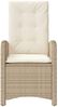 vidaXL Gartensessel mit Kissen 2 Stk. Verstellbar Beige Poly Rattan 365172 Bild 5