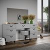 Schminktisch Anett Grau 150 cm mit Hocker Vicco Bild 4
