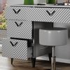 Schminktisch Anett Grau 150 cm mit Hocker Vicco Bild 5