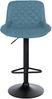 CLP Barhocker 2er Set, Barstuhl Kasson höhenverstellbar drehbar mit Rückenlehne,blau Stoff Bild 4