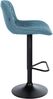CLP Barhocker 2er Set, Barstuhl Kasson höhenverstellbar drehbar mit Rückenlehne,blau Stoff Bild 5