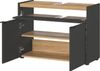 Germania Waschbeckenunterschrank 4497-549 GW-Forano, in Graphit/Navarra-Eiche-Nb, mit Siphonausschnitt, 80 x 60 x 34 cm (BxHxT) Bild 3