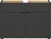 Germania Waschbeckenunterschrank 4497-549 GW-Forano, in Graphit/Navarra-Eiche-Nb, mit Siphonausschnitt, 80 x 60 x 34 cm (BxHxT) Bild 2