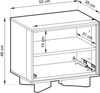 Selsey 'Distria' Nachttisch mit Schublade und geriffelter Front Kaschmirgrau / Eichenholzoptik, 50 cm Bild 5