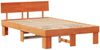 vidaXL Bettrahmen Wachsbraun 140 x 190 cm Massives Kiefernholz 872574 Bild 4