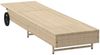 vidaXL Sonnenliege mit Rollen und Auflage Beige Poly Rattan 4104037 Bild 5