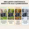 Albatros Profi Gerätehaus XXL – verzinktes Metall in Anthrazit (RAL 7016) | 259x313x192cm, 15,5m³ | Inkl. Schloss & Werkzeughaken | wetterfest Bild 4