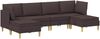 vidaXL Wohnzimmergarnitur mit Kissen 6 pcs Dunkelbraun Stoff 3413697 Bild 2