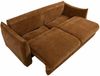 Schlafsofa Jonne Chenille, modern wandelbar mit Bettkasten, 3-Sitzer in Braun, weich gepolstert Bild 4