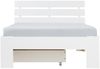 Einzelbett mit Bettkasten 90x200 Holzbett Futonbett Weiß Kiefer Bett Bettgestell Massivholz Bild 5
