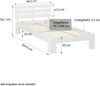 Einzelbett mit Bettkasten 90x200 Holzbett Futonbett Weiß Kiefer Bett Bettgestell Massivholz Bild 3