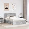 vidaXL Bettrahmen mit Kopfteil Beton 160 x 200 cm Massives Kiefernholz 3412464 Bild 3