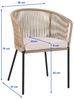 Balkonset Gartenset Bistro Set Gartenmöbel Set Outdoor Rope Sitzgruppe Beige Bild 2