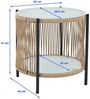 Balkonset Gartenset Bistro Set Gartenmöbel Set Outdoor Rope Sitzgruppe Beige Bild 3