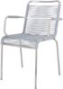 Stuhl Spaghetti von Fiam aus Aluminium, Retro Chic, grau, wetterfest und stapelbar, für Outdoor Bild 2