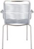 Stuhl Spaghetti von Fiam aus Aluminium, Retro Chic, grau, wetterfest und stapelbar, für Outdoor Bild 4