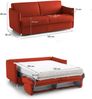 Dmora 2-Sitzer Schlafsofa Follina, Schlafsofa fürs Wohnzimmer, gepolstert, abnehmbar, 100 % Made in Italy-Qualität, 160x95 h90 cm, Orange Bild 3