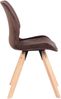 CLP Esszimmerstuhl Luna Modernes Design, Gestell natura, gepolsterter Sitz,braun Samt Bild 5