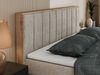 Boxspringbett BELLISSIMO KING, Doppelbett mit Multipocket-Matratze, Polsterbett mit Kopfstütze - 200 x 200 cm - Beige Stoff - H3 Bild 3