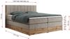 Boxspringbett BELLISSIMO KING, Doppelbett mit Multipocket-Matratze, Polsterbett mit Kopfstütze - 200 x 200 cm - Beige Stoff - H3 Bild 5