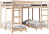 vidaXL Dreifach Etagenbettrahmen Braun 140 x 200 cm 3414564 Bild 2