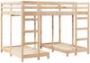 vidaXL Dreifach Etagenbettrahmen Braun 140 x 200 cm 3414564 Bild 3