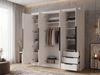 Schwebetürenschrank KLARI 2-türig Schrank 200 cm (mit Spiegel) Farbe: Sonoma, Weiß, Weiß Bild 3