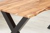 Esstisch Akazie naturfarben 160 x 85 cm X-Gestell schwarz YVONNE 76522222 Bild 5