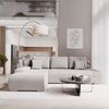 Juskys Sofa Iseo Links mit Schlaffunktion - Stoff Couch L Form für Wohnzimmer, bequem, ausziehbar - Schlafsofa Ecksofa Eckcouch Schlafcouch Hellgrau Bild 2