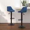 Barhocker DUKE höhenverstellbar 2er Set Blau Samt | Barstühle drehbar Küchenhocker Thekenhocker für Küche Hausbar Bild 3
