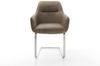 Stuhl Pejo-Flex Freischwinger flach Edelstahl Vintage Taupe Bild 2