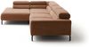 KAWOLA Sofa DELIA Ecksofa XL Cord rost Recamiere links 74 x 219 x 312 cm Bild 5