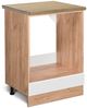 Herdumbauschrank R-Line Weiß Hochglanz 60 cm , AP Eiche Vicco Bild 4