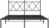 vidaXL Bettgestell mit Kopfteil Metall Schwarz 135x190 cm 376501 Bild 4