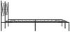 vidaXL Bettgestell mit Kopfteil Metall Schwarz 135x190 cm 376501 Bild 5