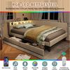 Simurq Polsterbett Daybett mit LED-Beleuchtung und USB, Schlafsofa Tagesbett Jugendbett (1 tlg, ohne Matratze), Sofabett, Doppelbett mit Lattenrost, Samtstoff, 140x200 cm Bild 4