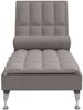 vidaXL Massage-Chaiselongue mit Nackenrolle Taupe Stoff 379447 Bild 4