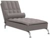 vidaXL Massage-Chaiselongue mit Nackenrolle Taupe Stoff 379447 Bild 2