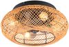 Boho Deckenleuchte LILLESAND mit Ventilator und Fernbedienung, Ø 50cm Bild 2