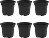 vidaXL Runder Blumentopf 6 pcs Schwarz Ø 15 x 12 cm Kunststoff 42020268 Bild 2