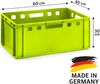 Fleischerkiste 2x Metzgerkiste 60 x 40 x 30 cm Lagerkiste E3 hoch | Extrem robuste Stapelkiste | Fleischkiste Eurobox lebensmittelecht, stapelbar Bild 2